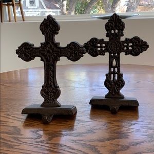 Set of 2 Cross Stocking Hangers